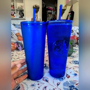 Blue Starbucks tumbler